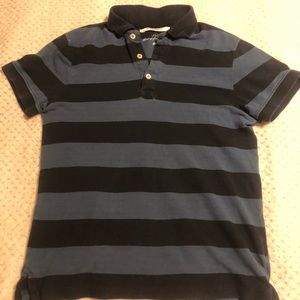 H&M Blue & Black Striped Polo